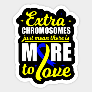 Mom Dad Love World Down Syndrome Day Sticker